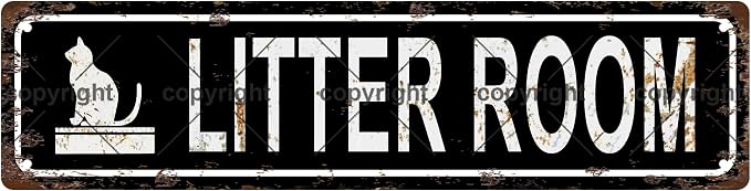 LITTER ROOM Vintage Metal Tin Sign, Street Sign, Home Decor, Room Decor by Unknown