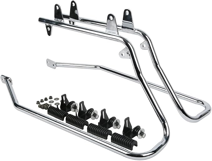 XFMT Vivid Black Motorcycle Saddlebags Hard Saddle Bags W/Chrome Conversion - Image 5