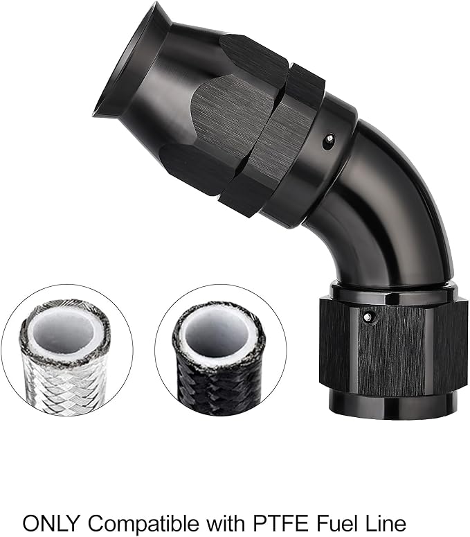 EVIL ENERGY 6AN 60 Degree PTFE One Piece Full Flow End Hose Fitting Aluminum - Image 5