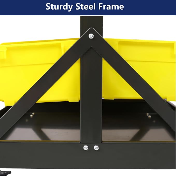 60 Parts Bin Rack Garage Storage Unit 6 Tiers System Steel Shelf - Image 5