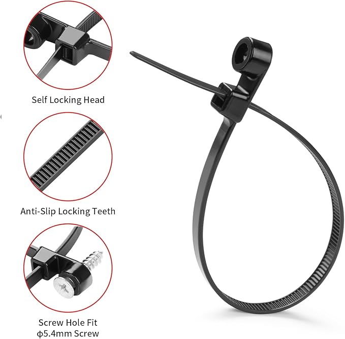 1000 PCS 14 inch Black Zip Ties - Image 4