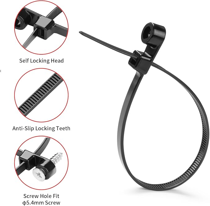 1000 PCS 10 inch Black Zip Ties - Image 4