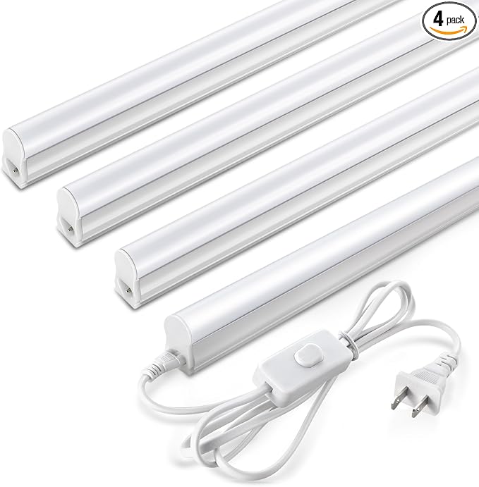 Pak 4FT LED Shop Lights, 2300LM 6500K Cool White, 20W Energy Efficient Linkable by Paklighting