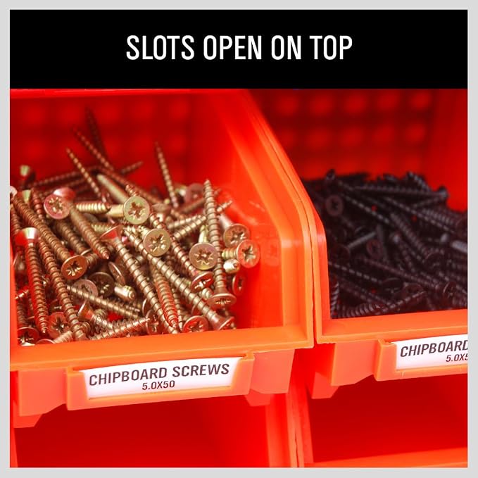 HORUSDY Storage Bins Parts Rack 36Pcs Bin Organizer Garage Plastic Shop Tool - Image 4