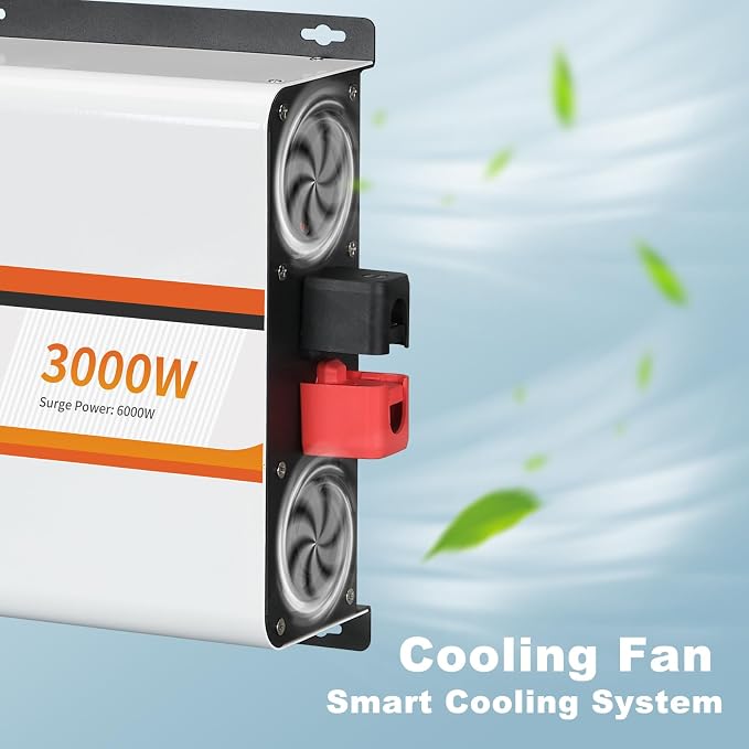 3000 Watt Pure Sine Wave Inverter, DC 12V to AC 120V - Image 8