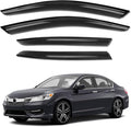 Rain Guards for Car Windows, Tape-On Window Visors Rain Guards Fit for Honda by KYX
