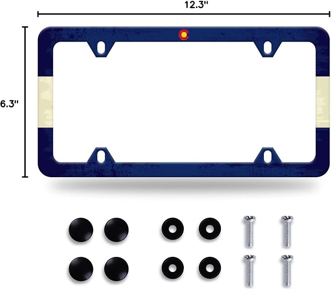 Colorado State Flag License Plate Frame License Plate Stainless Steel Parts - Image 8