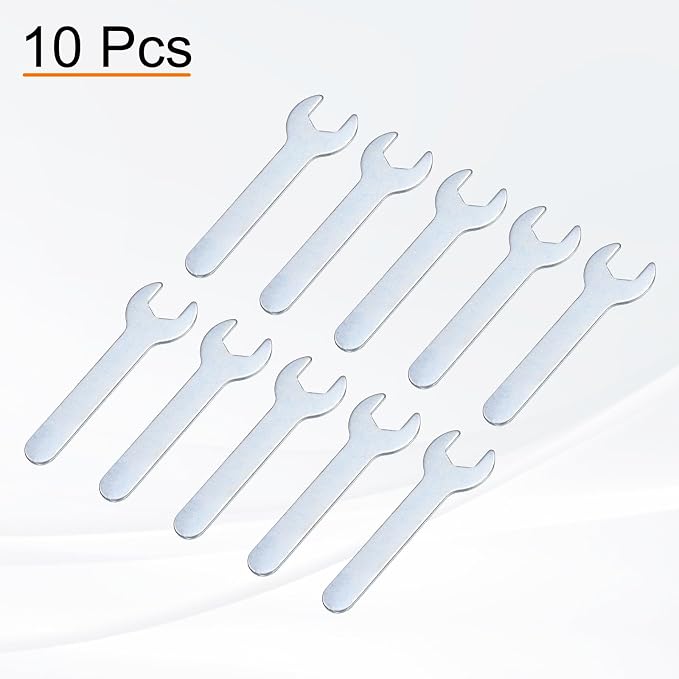 HARFINGTON 10pcs Small Wrench 11x70x1.5mm Metric U-Shaped Single Open Ended - Image 3