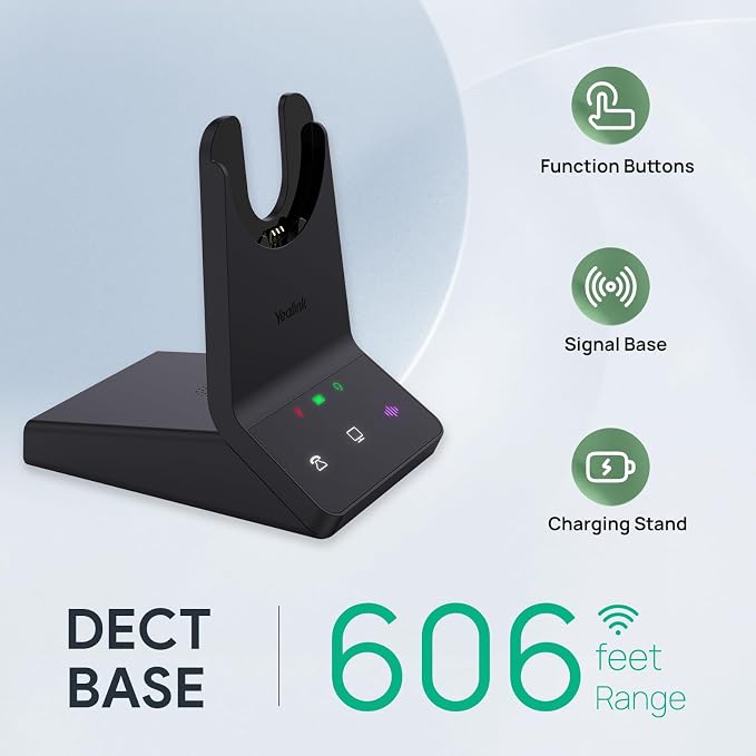 Yealink WH64 Mono Teams Wireless Headset, DECT & Bluetooth Dual-Mode 606 ft - Image 3
