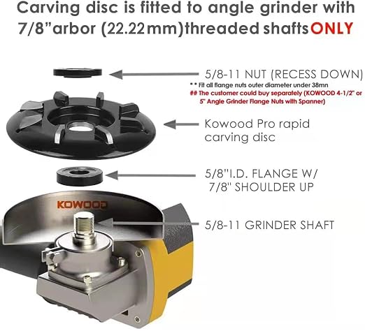 Wood Turbo Carving Disc 103mm in 8 Teeth, - Image 3