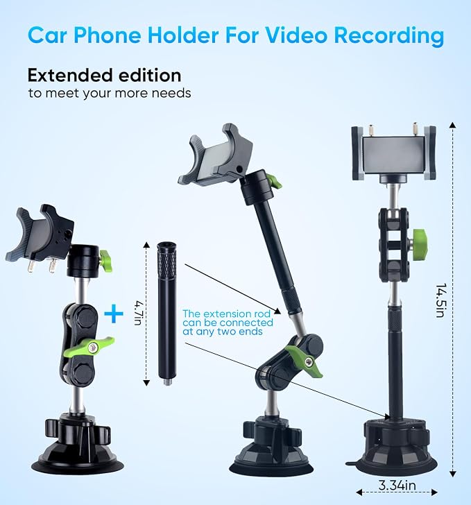 MAGIC JOHN Car Phone Holder, Ultra-Durable Mteal Phone Holders - Image 2