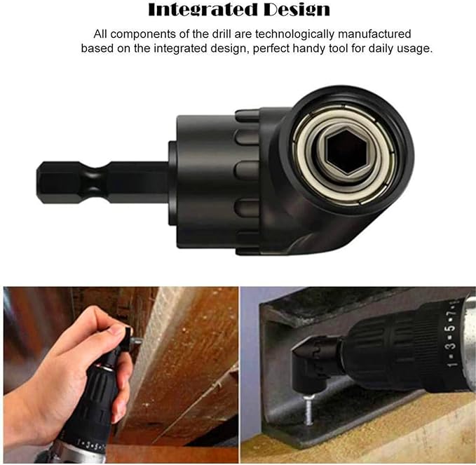 105 Degree Right Angle Drill Adapter Set, 1/4-1/2 Inch Socket Adapters - Image 2