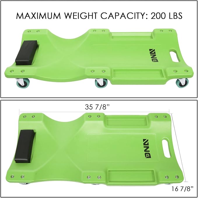 DNA MOTORING 40Inch Low Profile Plastic Rolling Garage Shop Creeper - Image 5