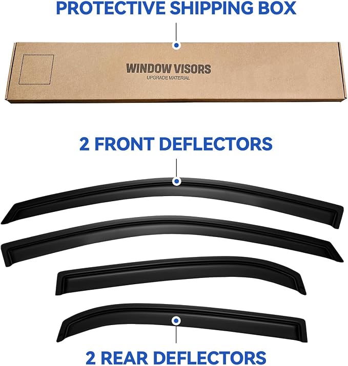 Window Visors Rain Guards for 2010 2011 2012 2013 2014 2015 2016 2017 Chevy - Image 5