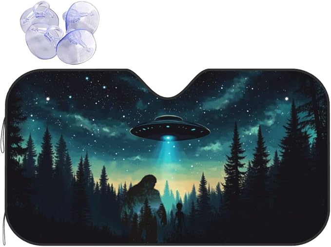 Alien Tree Car Sun Shade Windshield Sunshade Foldable Front Window Shield Cover by mutakin