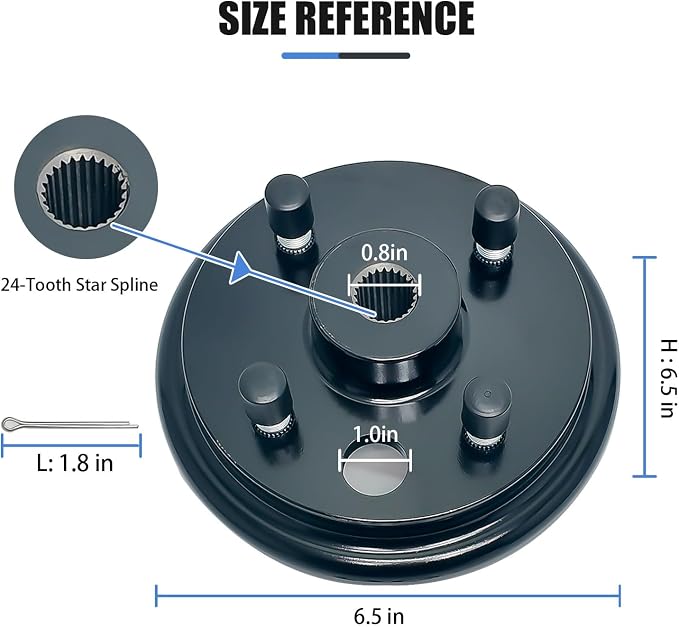 Golf Cart Brake Drum Assembly Kit Compatible - Image 3