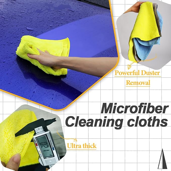 Microfiber Cleaning Cloths Car Interior & Exterior, Highly Absorbent Cloth - Image 6