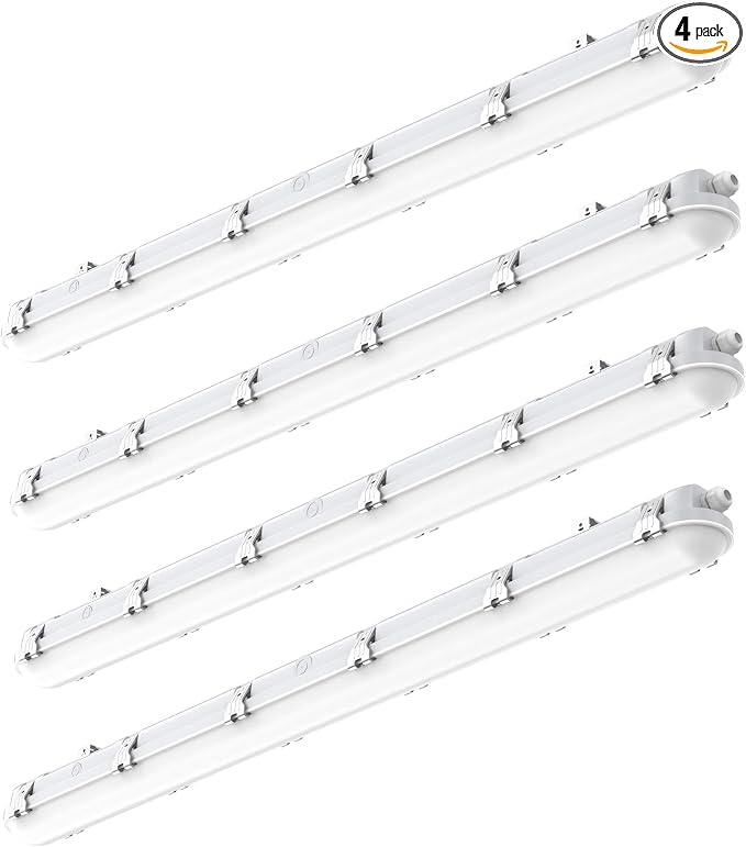 TIERONE 4ft LED Vapor Tight Light 50W Outdoor Shop Light IP65 Waterproof 0-10V by TIERONE