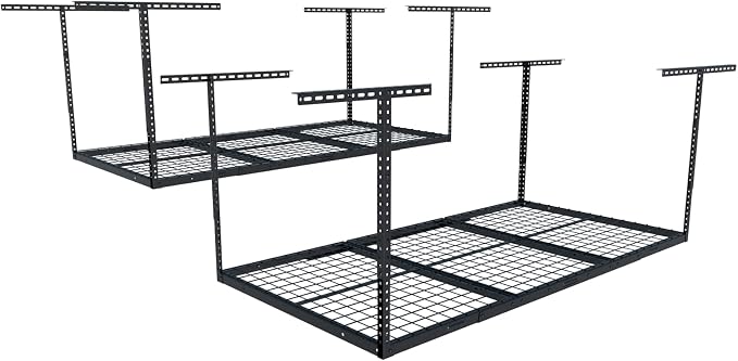 FLEXIMOUNTS 2 Pack 3x6 Overhead Garage Storage Adjustable Ceiling Rack 72" by FLEXIMOUNTS