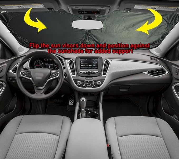 Gven Windshield Sun Shade 2025 Windshield Cover Sun Visor Automotive Interior - Image 7