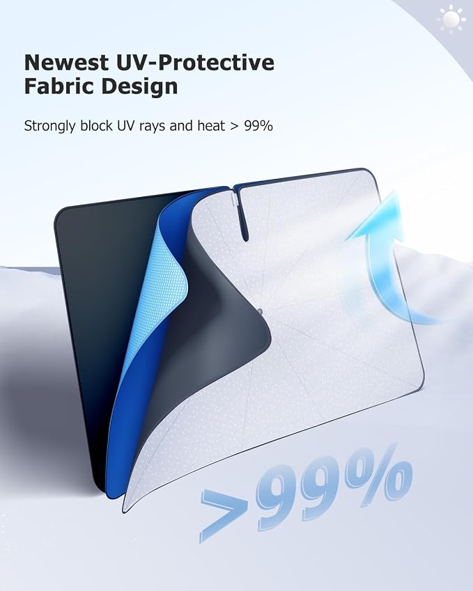 2025 Upgrade Car Windshield Sun Shade Windshield Sunshade Umbrella Protect Car - Image 4