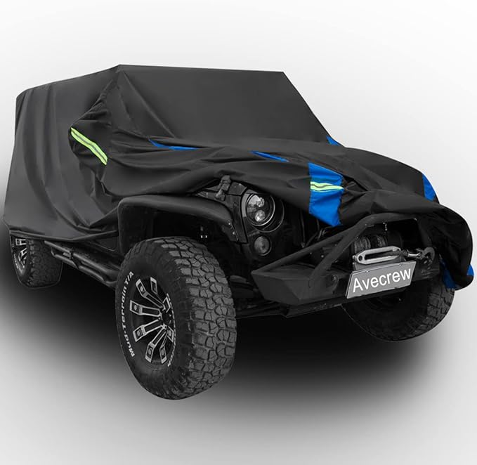 Avecrew for Jeep Wrangler Cover Waterproof 2 Door, All Weather for Jeep Rain - Image 8