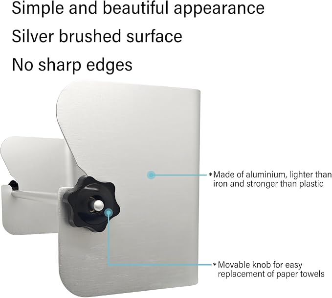 G-Sunny Garage Paper Towel Holder, Aluminum Wall-Mount Paper Towel Holder - Image 3