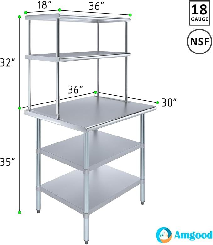 Amgood Stainless Steel Work Table - Image 3