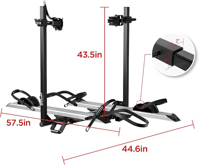 Hitch 2-Bike Rack Fellow, 200 lbs Capacity E-Bike Carrier - Image 9