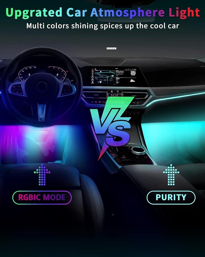 RGB Dream Color Interior Car Strip Lights - Image 4