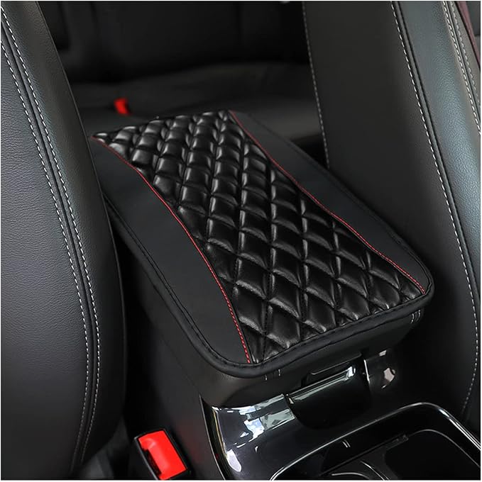 Car Center Console Cushion Pad, Universal Leather Waterproof Armrest Seat Box by Moly+Magnolia