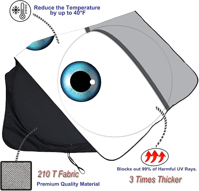 Gven Windshield Sun Shade 2025 Windshield Cover Sun Shade Automotive Interior - Image 5