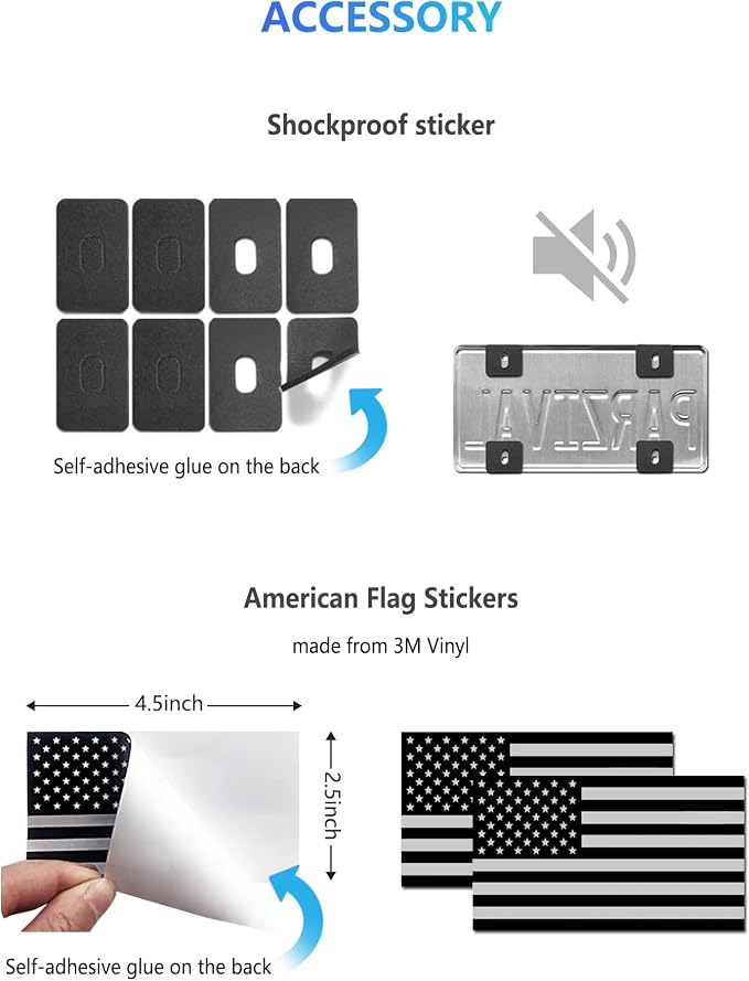 American Flag License Plate Frames - Image 8