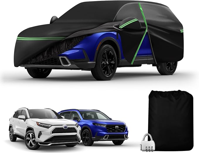 Car Cover for Honda CRV 1997-2025, Toyota RAV4 1996-2025, 210D Outdoor by DTNESS