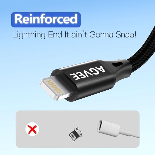 AGVEE 2 Pack 3ft Coiled Short USB-C to Lightning Charging Cable 30W PD Fast - Image 6
