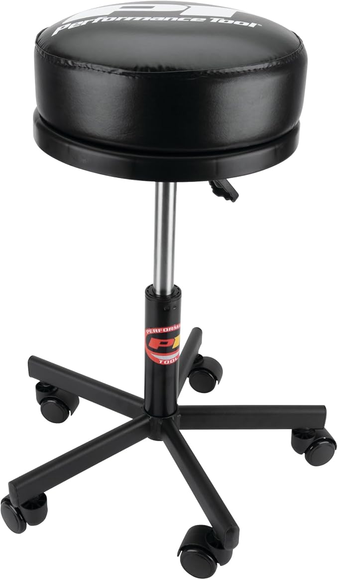 Performance Tool W85033 Extra-Thick Big Top Pneumatic Rolling Shop Stool - Image 4