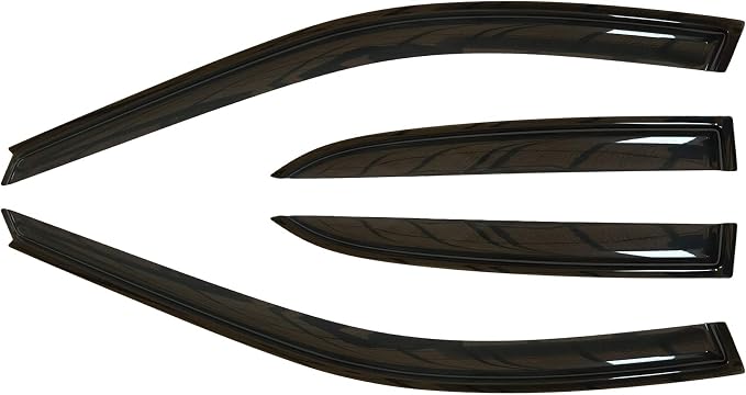 4pcs Outside Mount Style Sun Rain Guard Durable Side Window Wind Deflectors - Image 2
