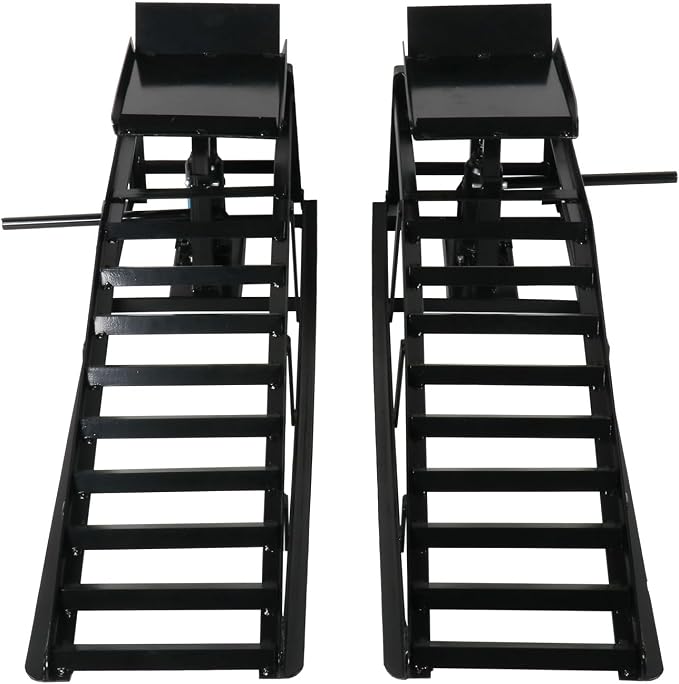 5 Ton 2 Pack Hydraulic Car Ramp Elevator 10000 Lbs by TBAPFS