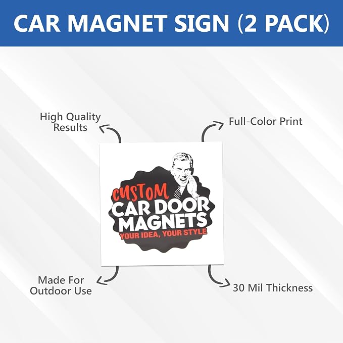 Custom Car Magnet Signs for Businesses 2 pk - Image 3