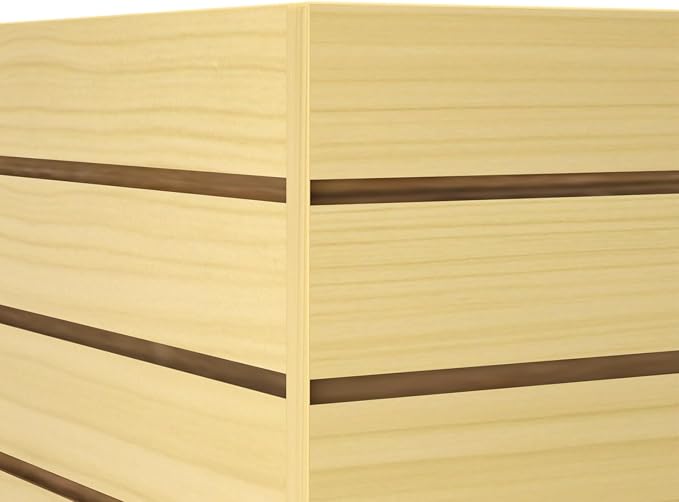 WISDOMFUR Rotating Slatwall Display Rack – 16"x16"x60" Maple Spinning Tower - Image 8