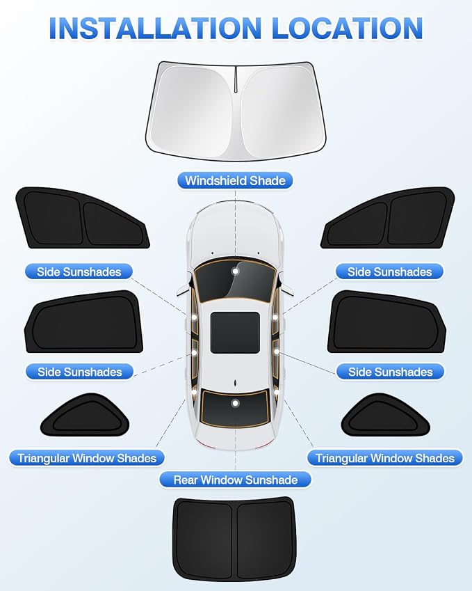 Sunshades for Honda Accord 2023-2025 2026 Accessories Windshield Sun Shade Side - Image 5
