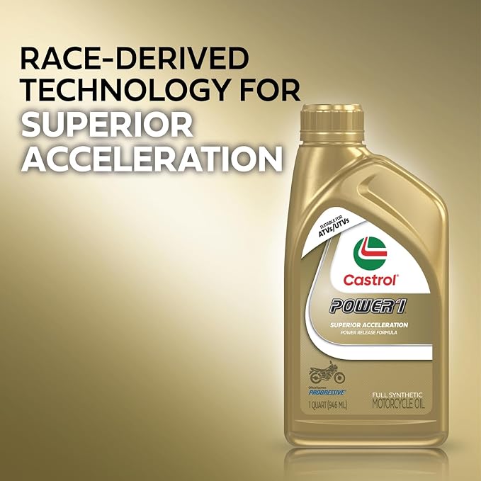 Castrol Power1 4T 10W-40 Full Synthetic Motorcycle Oil, 1 Quart - Image 5