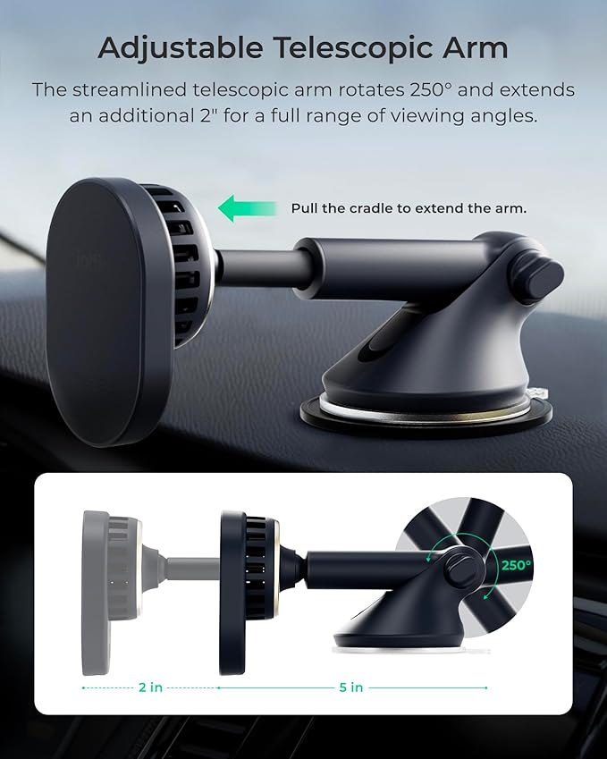 iOttie Velox Pro MagSafe Compatible Dash & Windshield Car Mount - Image 4