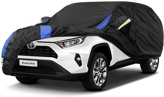 Avecrew Car Cover Custom Fit for Toyota RAV4, Waterproof All Weather Full by Avecrew