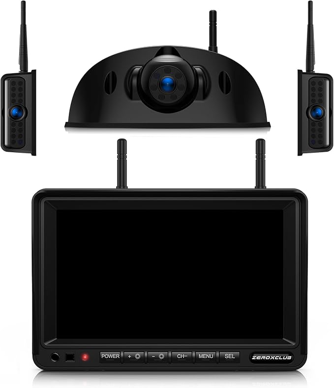 3-Camera Wireless RV Backup Camera System by ZEROXCLUB