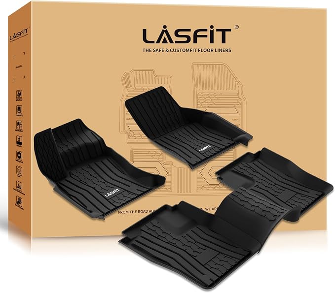 LASFIT Floor Mats Fit for Lincoln Continental 2020 2019 2018 2017, All Weather - Image 9
