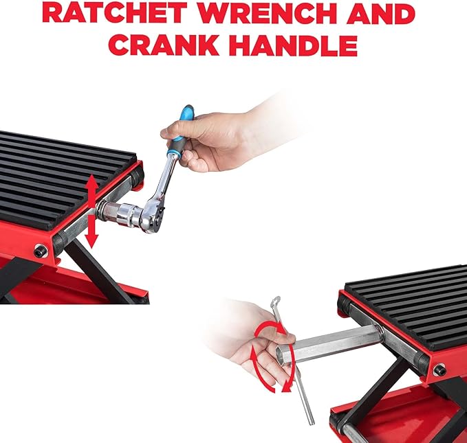 CXRCY 1200 LBS Motorcycle Lift Scissor Jack Upgraded Dirt Bike ATV Steel - Image 3