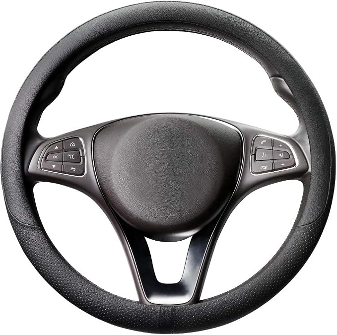 COFIT Breathable Car Steering Wheel Cover 15 inch Auto Universal Leather Wrap by COFIT