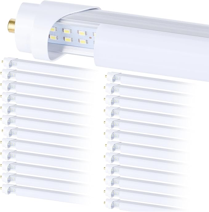 25-Pack, 8 Foot LED Bulbs, 100W 15000lm 6000K Cold White, Super Bright - Image 2