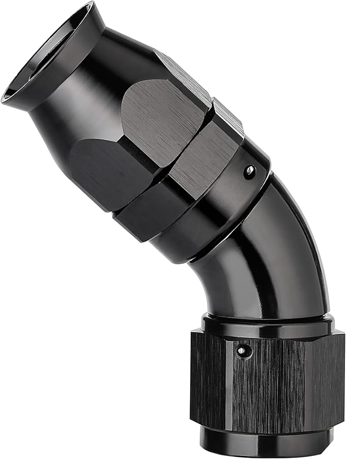 EVIL ENERGY 8AN 45 Degree PTFE One Piece Full Flow End Hose Fitting Aluminum by EVILENERGY